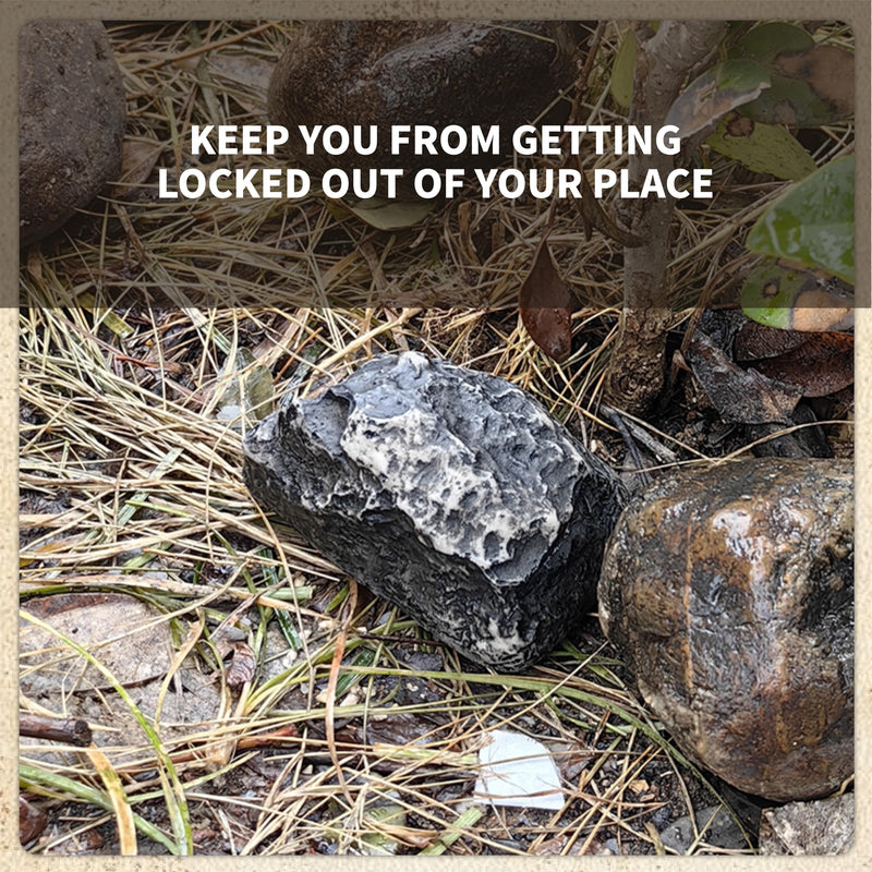 Hide a Key Outside in a Fake Rock, Looks & Feels like Real Rock/Stone, Rock Key Hider, Geocaching (Gray 1 piece) Gray