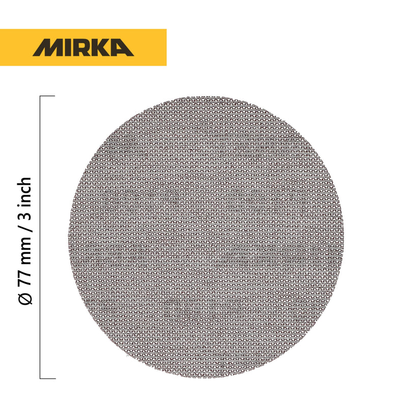Mirka Abranet Grip Sanding Discs 3 Inch Grit 400 50 Pcs