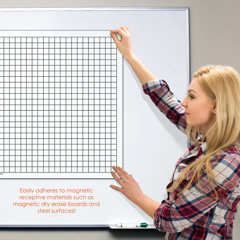 Geyer Instructional Products 173015 20x20 Dry Erase Magnet, 0.75" Squares