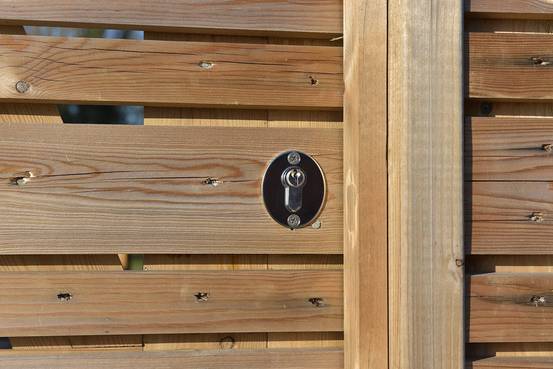 GateMate Long Throw Gate Lock 1490086, Euro Profile Keyed Both Sides Gate Lock for Sheds, Gates & Garage Doors, 316 Stainless Steel, for Wooden Gates & Doors Up to 2” Thick (50mm), Black, 5 Keys