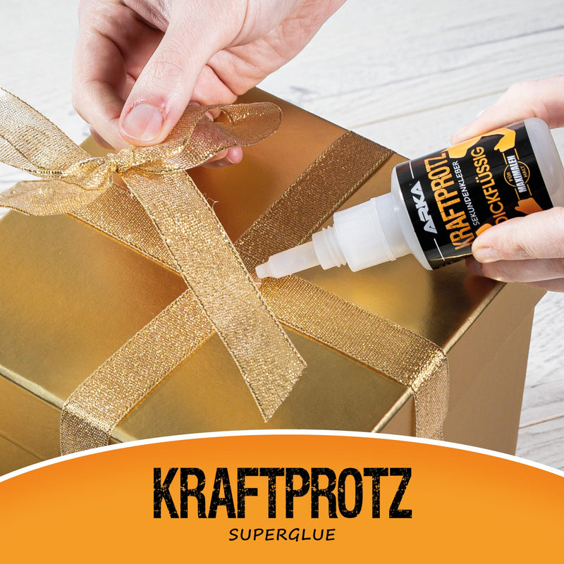 Superglue Extra Strong (1.76 fl.oz / 50 Grams) - Gel Super Glue with Anti-Drying tip - KRAFTPROTZ - Universally Applicable for bonding Plastic, Synthetic Materials, Glass, Wood, Stone GEL 1.76 Fl.Oz.