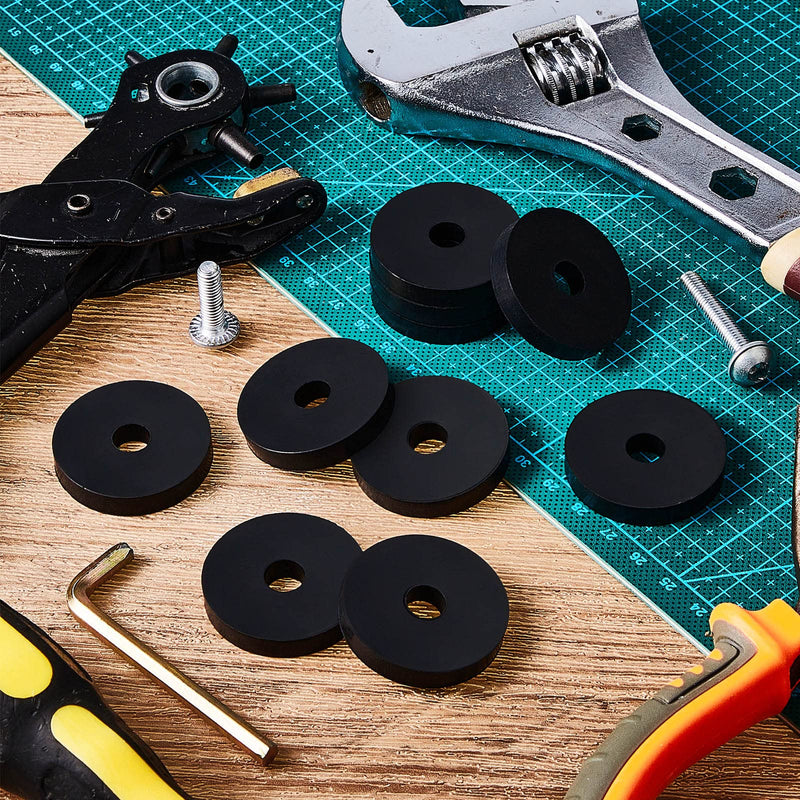 10 Pcs 1 1/2 OD x 3/8 ID x 1/4 Inch Thickness Rubber Spacer Flat Rubber Bushings Neoprene Washers for Screws Bolts Faucet Household Appliances 10 - NewNest Australia
