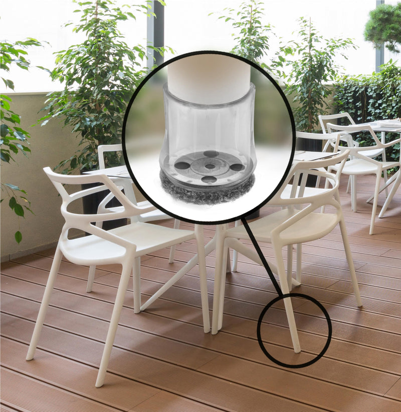 Slipstick GorillaOutdoor Berber Furniture Feet Pads with Clear Sleeve Sock (16 Pack) Outdoor Furniture Sliders for Round & Square Legs, Small Universal Small x 16