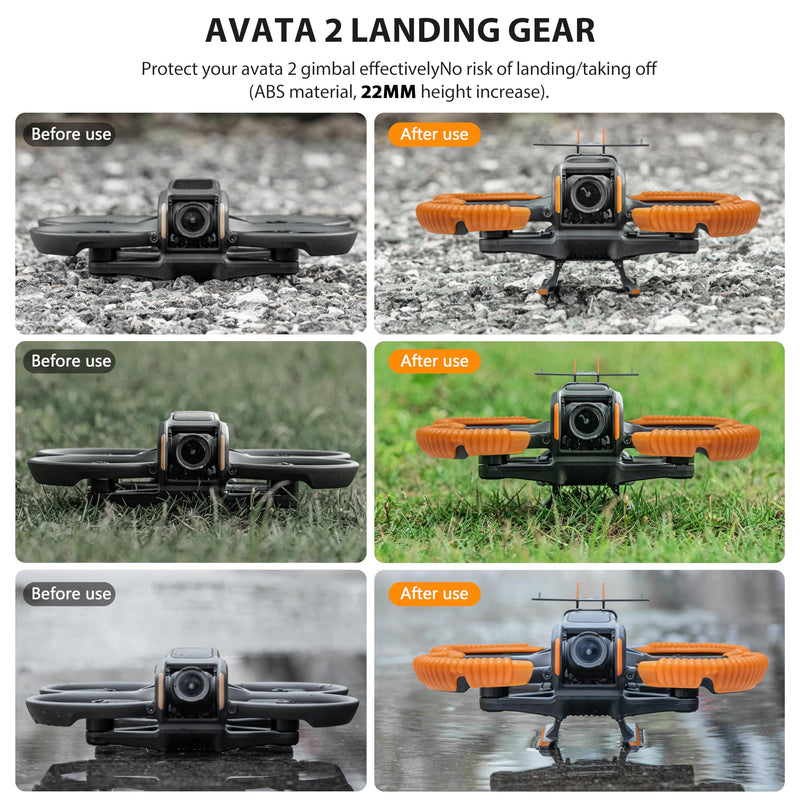 STARTRC 3-IN-1 Avata 2 Accessories bundles,Avata 2 Propeller Guard+Tail+Landing gear Protector for DJI Avata 2 fly more combo Drone Protection(Not including drone)