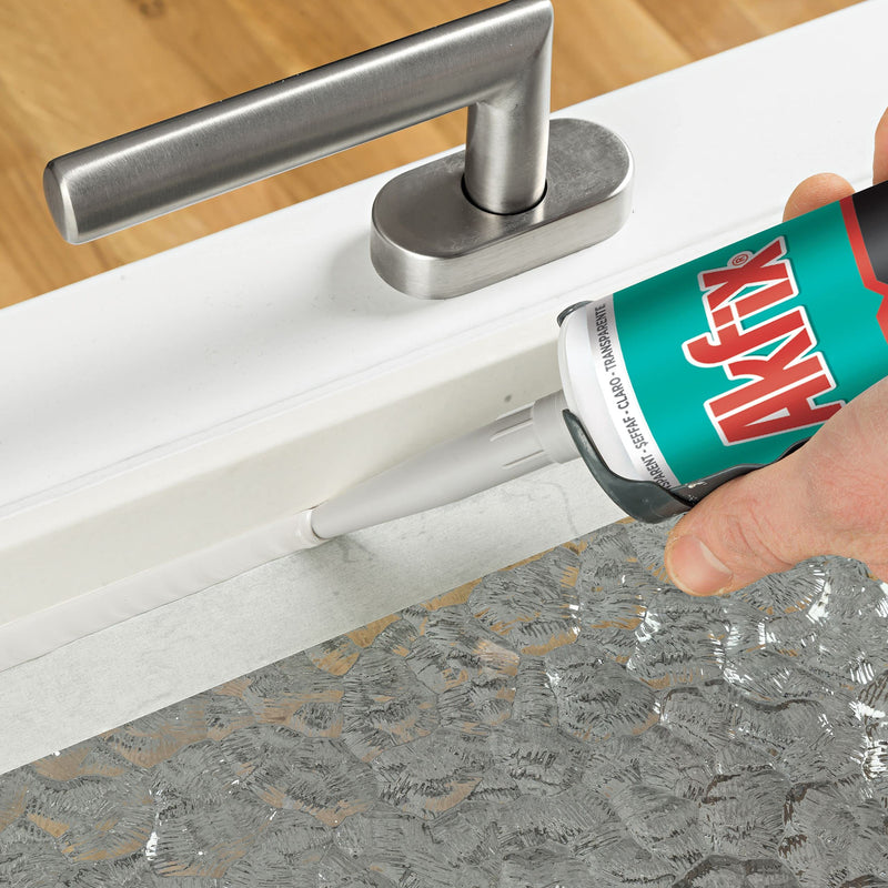 Akfix 100E RTV White Silicone Caulk (1x10.1 fl.oz.) - 100% Waterproof Silicone Sealant for Kitchen and Bathroom, Shower, Toilet, Sink, Window and Door, No Yellowing | White, 1 Pack