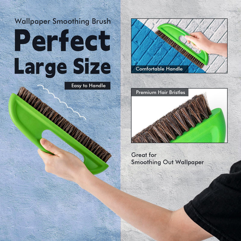 FOSHIO Wallpaper Smoothing Tool Kit, Wallpaper Smoothing Brush, Seam Roller, Paste Brush, Wallpaper Scraper Tool, Wallpaper Tools for Peel and Stick, Contact Paper, Vinyl, Window Film Application Kit 02 Wallpaper Kit
