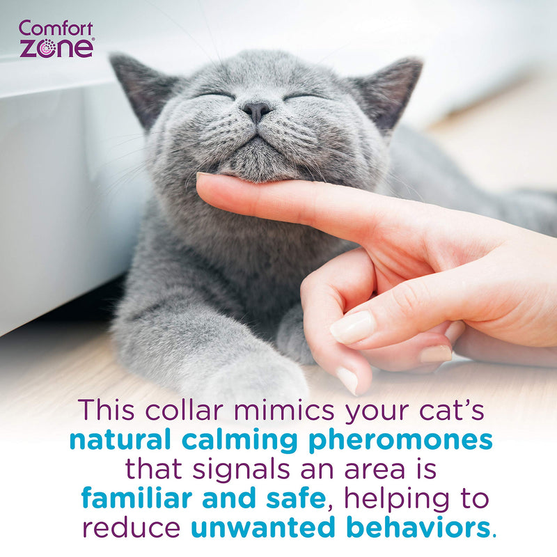 Comfort Zone 2 Pack Cat Calming Pheromone Collar for Cats | De-Stress Your Cat | Helps Cats Feel Safe, Happy, and Calm While Reducing Unwanted Behaviors - PawsPlanet Australia