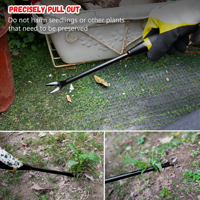 Weed Puller Tool, Heavy - Duty Stainless - Steel Garden Weed Buster. Manually Remove Deep - Rooted Weeds Precisely, Stress - Relieving and Crop - Friendly Weed Puller Tool