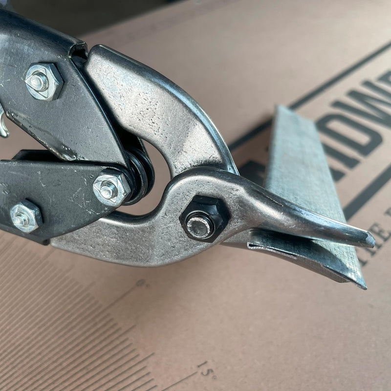 Midwest Snips MIDWEST Bulldog Aviation Tin Snip - Straight Cut Regular Tin Cutting Shears with Forged Blade & KUSH'N-POWER Comfort Grips - MWT-6716B Metal