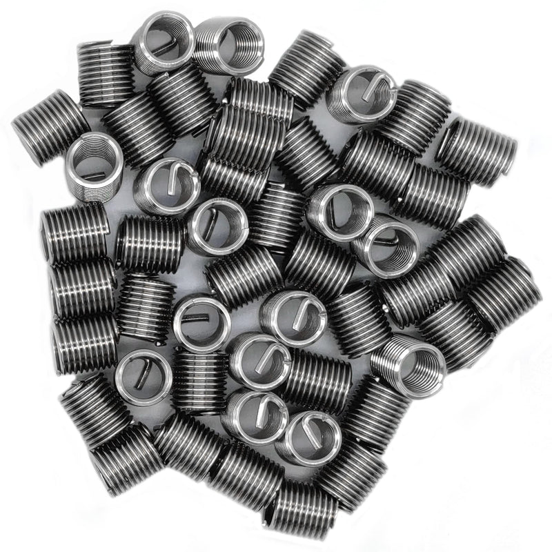 M8 x 1.25mm x 2D Helicoil Wire Inner Thread Inserts, Coiled Wire Helical Screws, 304 Stainless Steel, Metric, 50 Pcs M8 x 1.25mm x 2D