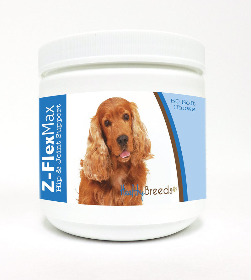 Healthy Breeds Cocker Spaniel Z-Flex Max Hip and Joint Soft Chews 50 Count 50 Ct