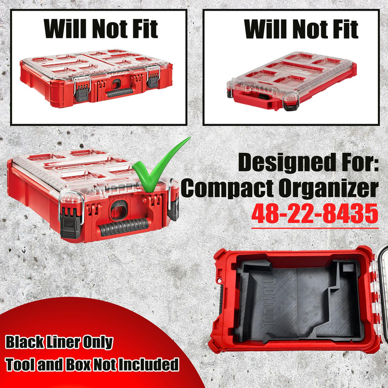 Tidy Tool Insert for Milwaukee M12 Pin Nailer and Packout Compact Organizer