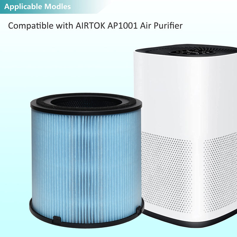 AP1001 Replacement Filter Compatible with AIRTOK AP1001 Air Purifier