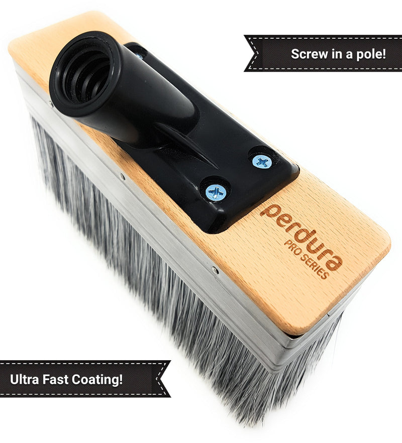 Perdura Deck Boss - 7 Inch Deck Stain Brush Applicator - #1 Rated Deck Staining Brush - Works on Wood, Concrete & Composite - Water and Oil Based Coatings - Floor, Fence & Deck