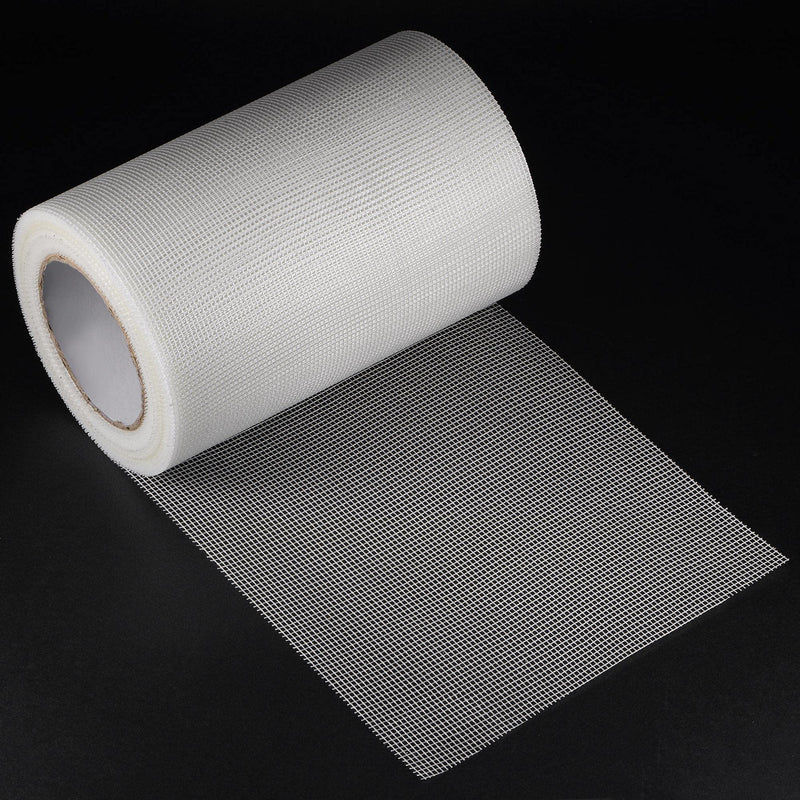 uxcell Drywall Joint Tape Self-Adhesive Fiberglass 7.8-inch x 98-feet Repair Patch Wall Hole Crack Mesh Size 2mm 7.8" x 98'
