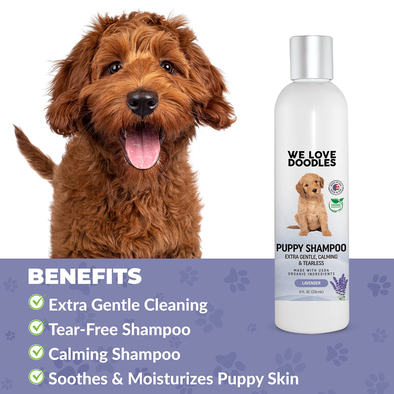 We Love Doodles Puppy Shampoo (Lavender) & 4-in-1 Shampoo (Lavender) Bundle - Puppy Shampoo and Conditioner & 4-in-1 Shampoo Kit - Tear Free & Best Smelling - Made in USA - PawsPlanet Australia