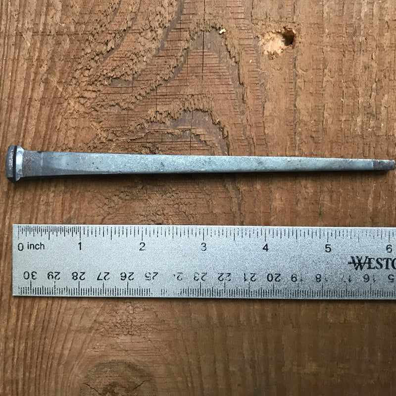 6"- Steel Square Common Rose Head STANDARD-60d Nails (10 Nails)
