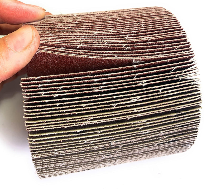 SIGNI Sandpaper Polishing burnishing Drawing Wheel Compatible with Burnishing Machine/Polisher/Sander 120x100mm (60 grit sandpaer) 60 grit sandpaer