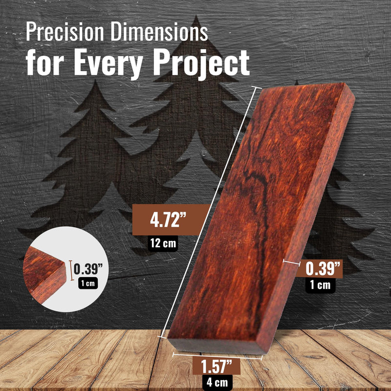 IECAP LLC 4 Pieces Ironwood Knife Scales - Natural Wood Knife Handle Material – Knife handle Scales for DIY Crafts - Size 4.72 x 1.57 x 0.39 Inch