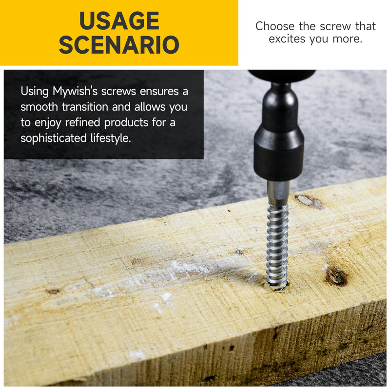 (12Sets) 5/16" x 3" Hex Head Lag Bolts, Heavy Duty Lag Screws with Washers, 304 Stainless Steel Bolts 18-8, Lag Screws Wood Screws, Partial Thread Bright Finish, 5/16 Bolt by Mywish 5/16 x 3" 12
