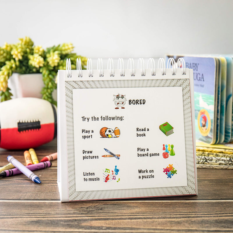 The Original Mood Flipbook for Kids; 20 Different Moods/Emotions; Autism; ADHD; Help Kids Identify Feelings and Make Positive Choices; Laminated Pages (Monster Flipbook) MONSTER (Large - 6.75 x 6.75")