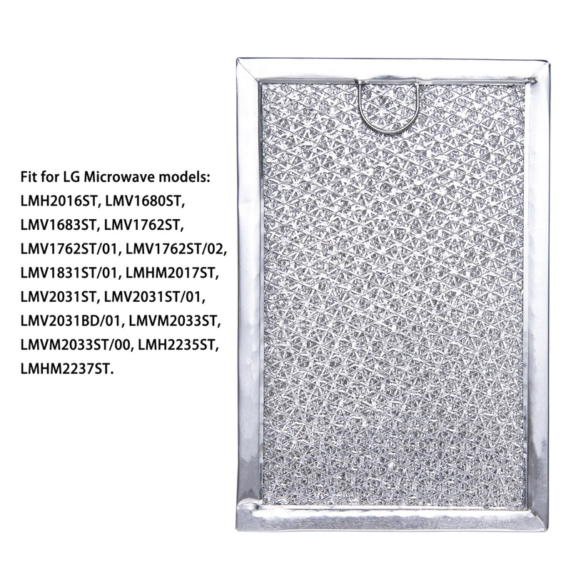 Grease Filter for LG Microwave LMV1683ST, LMV2031ST, LMV2031BD, LMHM2237ST, LMH2235ST, LMV1831ST, LMV1762ST, LMHM2017ST, LMH2016ST, LMV1680ST, Oven Filter Replacement 5230W1A012B.(2PACK) - NewNest Australia