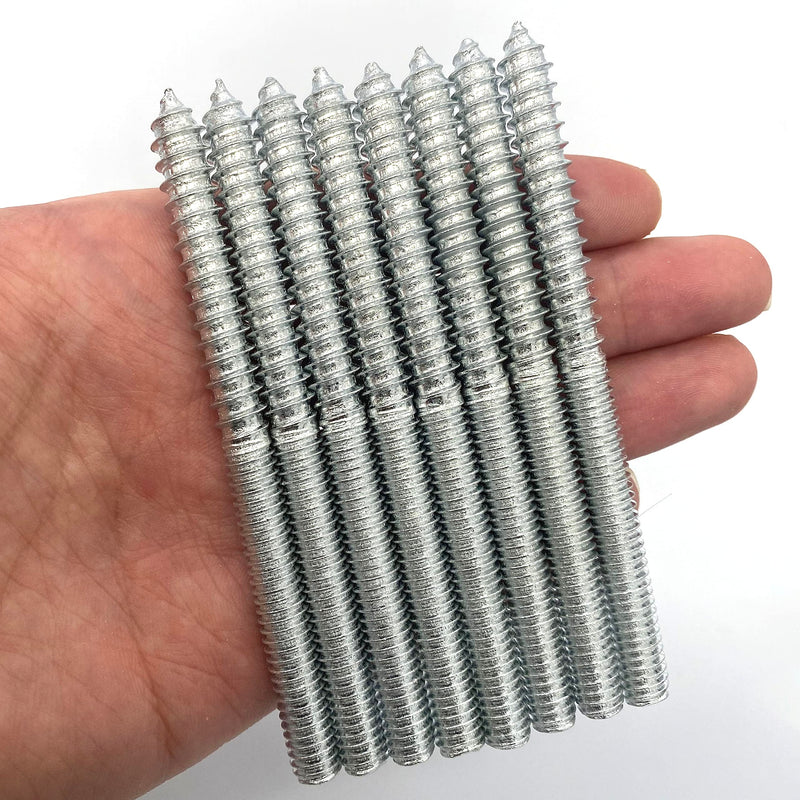 8 Pack 5/16-18 x 4 Inch Hanger Bolts 5/16-18" Silvery Double Headed Bolts 5/16 Wood Dowel Screw Self-Tapping Screw Hanger Bolts for Furniture Screws Double Screw Threaded Rods Bolt 100mm length Silver 5/16-18"x4"-8PCS