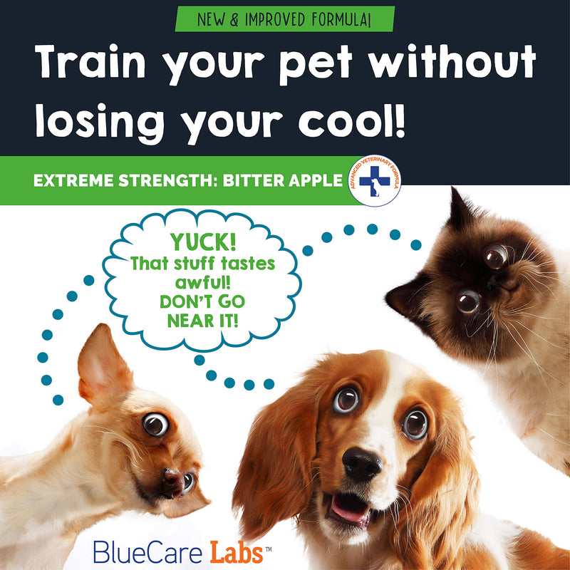 Bitter Apple Spray for Dogs to Stop Chewing Furniture Paws & Household Items 5X Strength NO CHEW Spray - Natural, Alcohol Free & Non Toxic | Effective Anti Chew Deterrent Spray | Made in USA Green - PawsPlanet Australia