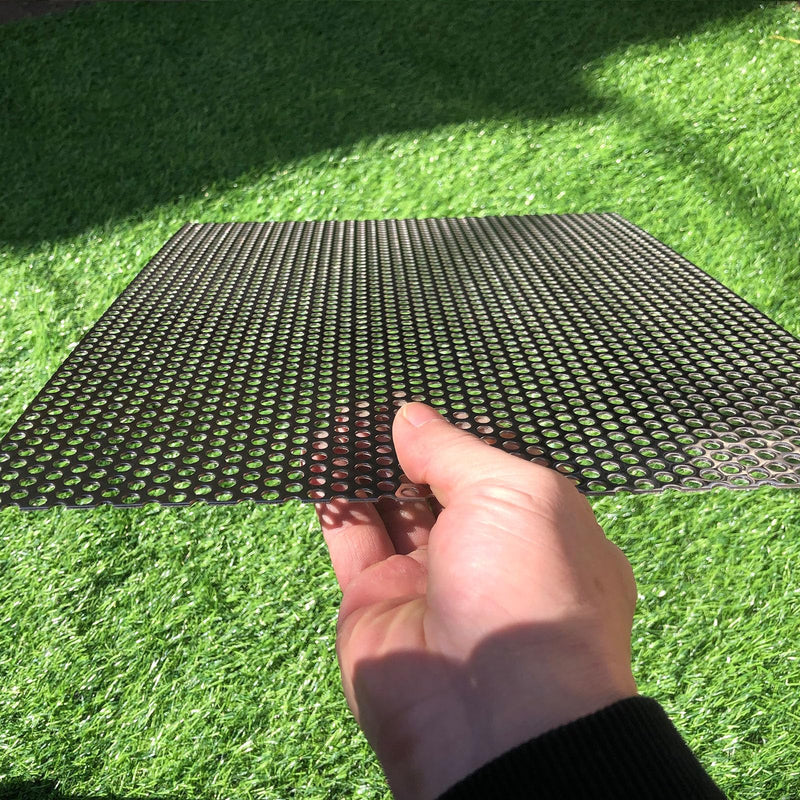 19 Gauge 16"x12" Perforated Metal Sheets Expanded Metal Mesh Opening 35% Hole 5mm 0.2"(About 1/5") Perforated Stainless Steel Sheet 304 Stainless Steel Mesh Screen Panel Decorati Plate 16" X 12"