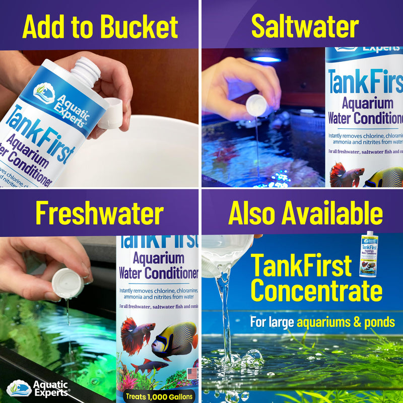 TankFirst Complete Aquarium Water Conditioner - Fish Water Conditioner, Instantly Removes Chlorine, Chloramines, and detoxifies Ammonia from Fish Tank (TankFirst Regular, 500 ml) TankFirst Regular 500 ml (16.9 oz)