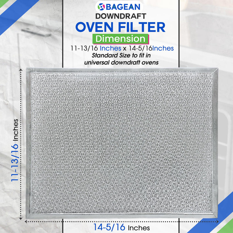 Downdraft Stovetop Filter Replacement for 707929 Jenn Air Filter Downdraft 14” x 11.4”- Grease Screen for Cooktop Fits Into Downdraft Jenair Stove Filter Vents and Protects the Oven (2-pack) 2