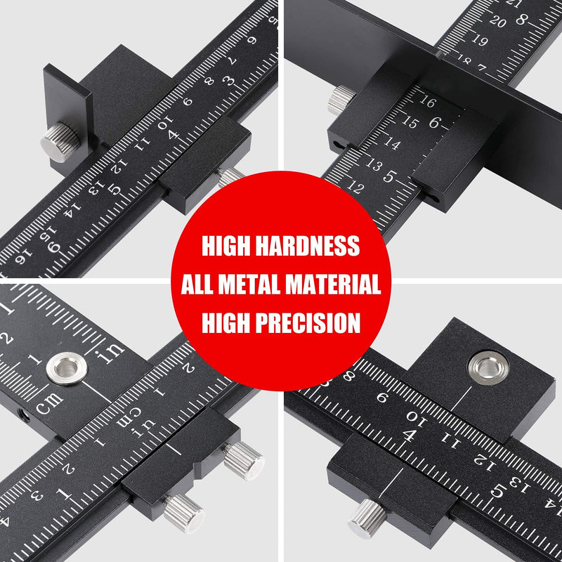 Cabinet Hardware Jig for Handles, Adjustable Template with Convenient and Precise Installation for Door and Drawer Knobs,Pulls,Tool Accessories Jig of Aluminum Alloy Alloy Steel A-Normal