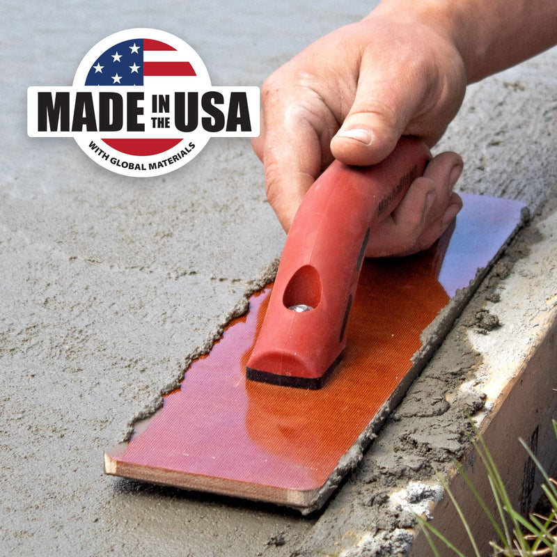 MARSHALLTOWN Resin Hand Float, 16 x 3-1/2 Inch, DuraSoft Handle, Laminated Canvas Resin, Concrete Tool, Easily Works Color Hardeners into Concrete, Square End, Concrete Tools, Made in USA, 4526D 16 Inch