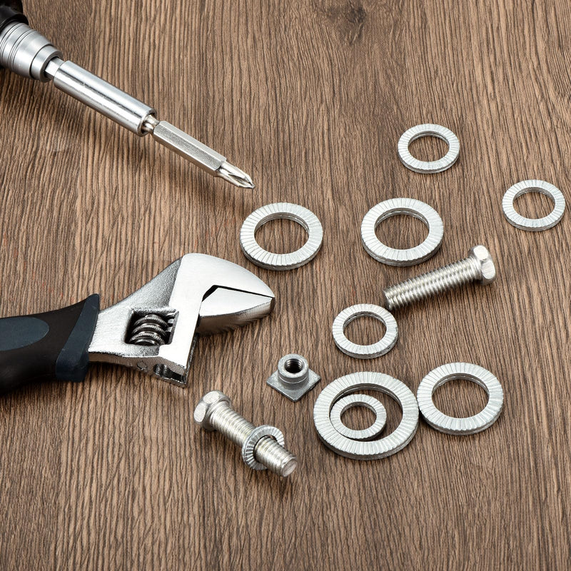 uxcell Wedge Locking Washers for M10 Bolts, 20pcs Manganese Steel Washers Vibration Resistant Safety Washers 20