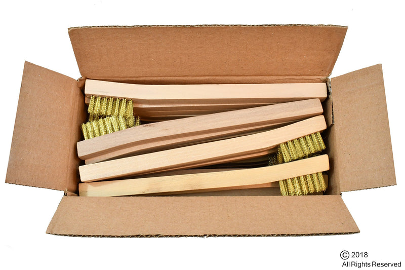 24 Pack Brass Wire Brush Tooth Brushes
