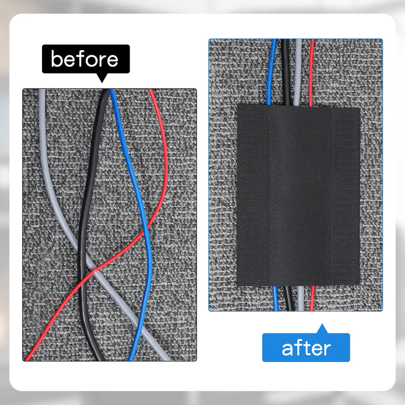 WILLBOND Carpet Cord Cover Cable Grip Floor Cover Cable Protector Management Only for Commercial Office Carpet(Black,59.06 ft) 59.06 ft Black