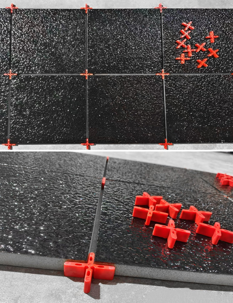 1/4 inch Width 5/8 inch Height Red Leveling Spacer Leveling Clips Outdoor Bricklaying Spacer Thick Slab Paver Garden Floor.