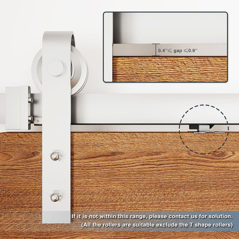 2PCS Stainless Steel Barn Door Soft Close Mechanism, Upgraded Universal Weight Compatibility Support Door up to 160lbs, Effortless Opening Closing Hole-Free Hardware for Flat Track, Silver
