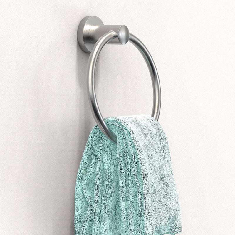 Rust-Proof Towel Ring, Dishcloth Holder for Bathroom and Kitchen, Stainless Steel Bath Hardware Brushed Nickel 1