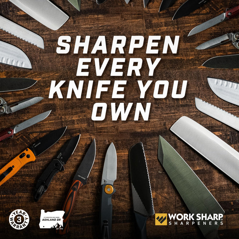 Work Sharp Guided Field Sharpener, Compact Travel Knife Sharpener Tool Single