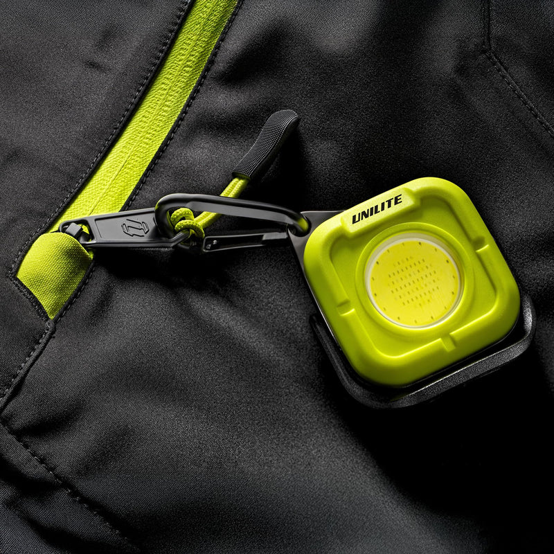 Unilite K-550 Compact Mini Work Light with Carabiner | Type-C Rechargeable | 550 Lumens | White 6500k COB LED | 6 Lighting Modes | 160˚ Rotating Stand with Strong Magnet | IPX6 Waterproof