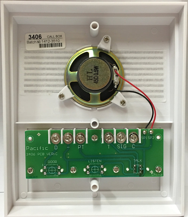 Single Entrance Intercom System, 6 Wire