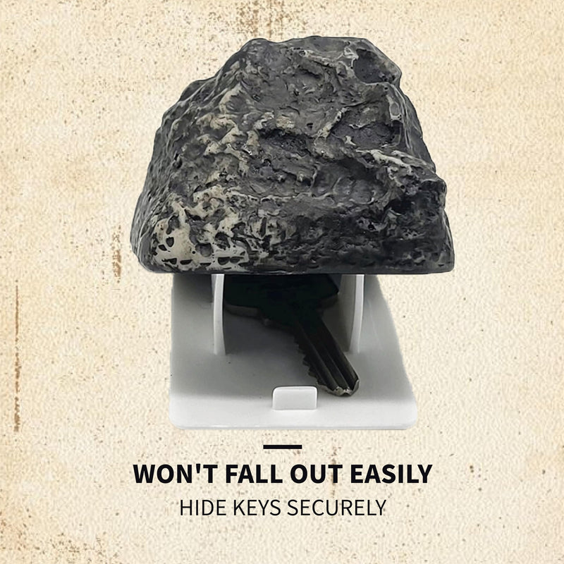 Hide a Key Outside in a Fake Rock, Looks & Feels like Real Rock/Stone, Rock Key Hider, Geocaching (Gray 1 piece) Gray