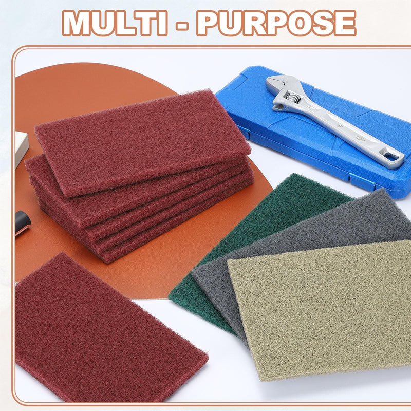 800 Grit Scuff Pads General Purpose 9x6 Wine Red 20 Pcs 800 grit