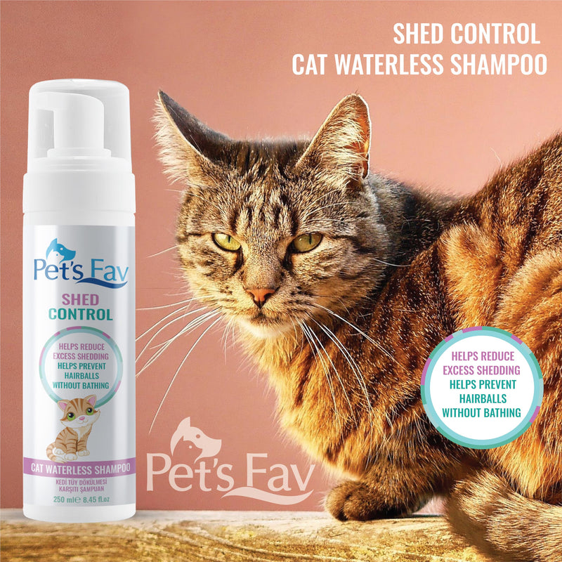 Cat Waterless Shed Control Shampoo -Good for Cats -No Rinse Dry Shampoo -Waterless Shampoo for Shedding Kitties -Dry Help for Shed Control -Pet Grooming Supply - PawsPlanet Australia