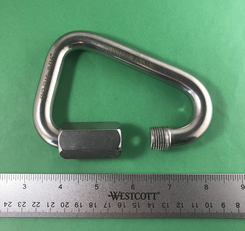 US Stainless Stainless Steel 316 Delta Quick Link 9/16" (14mm) Marine Grade Triangle