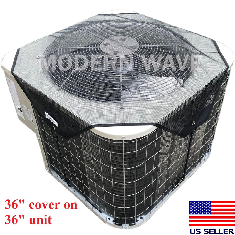 MODERN WAVE Central Air Conditioner Cover for Outside Units 36 x 36 - Top Universal Outdoor AC Cover Defender (Mesh, 36" x 36") 36" x 36"