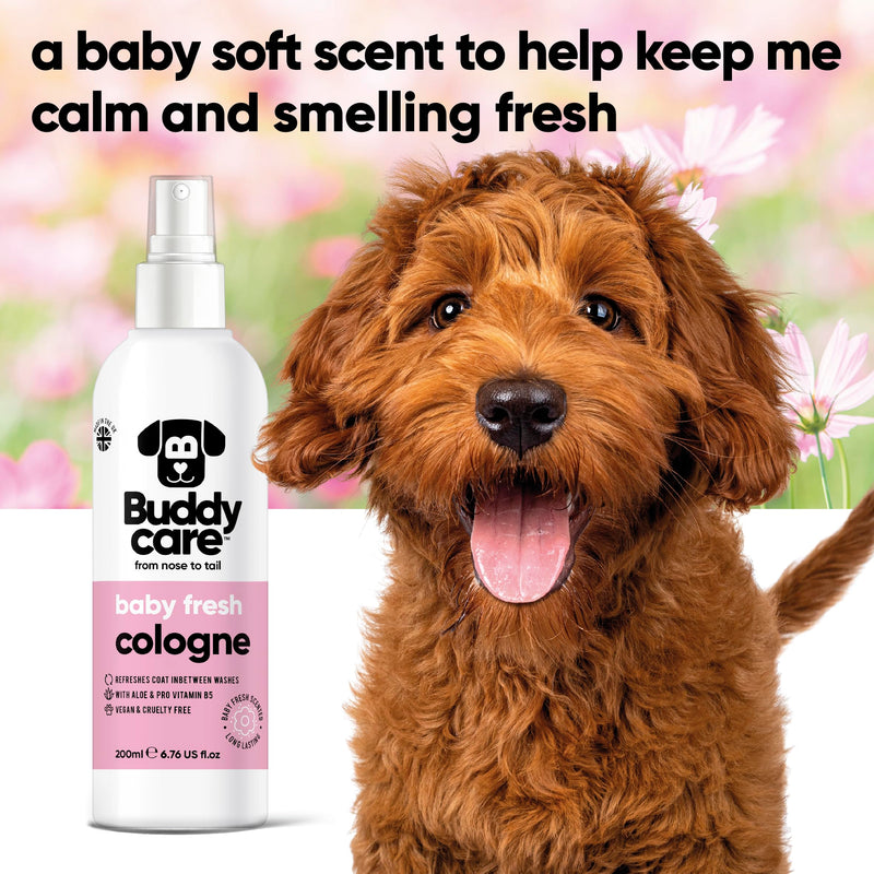 Dog Cologne - Baby Fresh - 200ml - Delicate and Powdery Scented Dog Cologne - Refreshes Between Dog Washes - PawsPlanet Australia