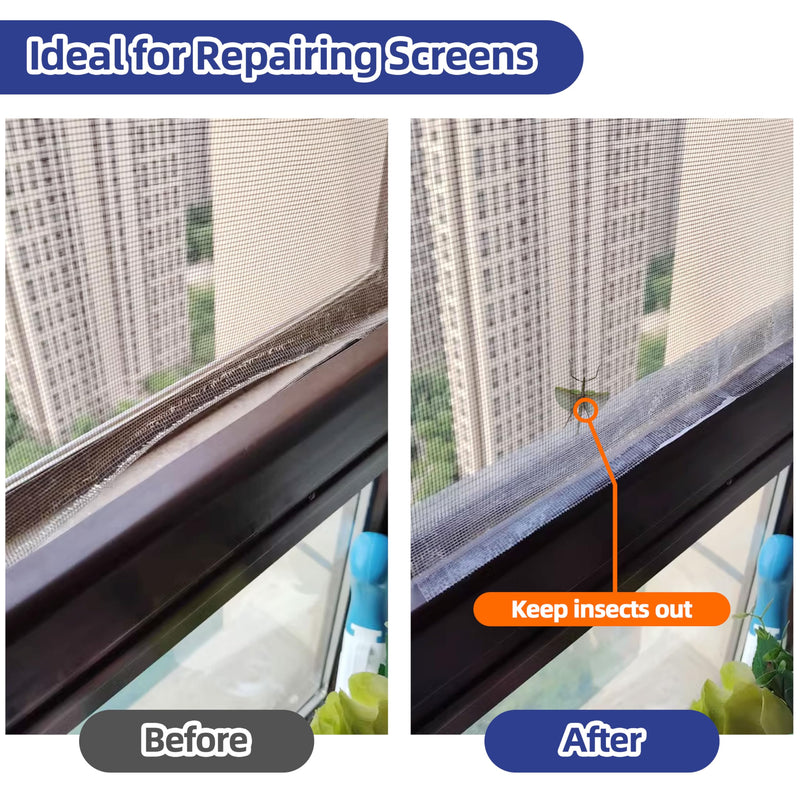 KING MOUNTAIN Grey Window Screen Repair Tape,3inX20FT Heavy Duty Screen Repair Kit for Window Screen and Screen Door Tears Holes,Strong Adhesive & Waterproof Window Screen Patch 3*20Ft