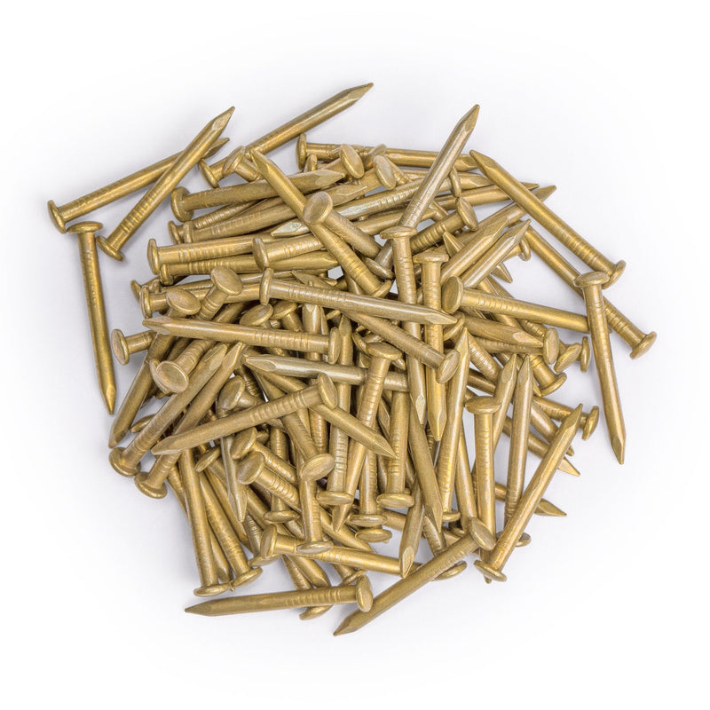 Hardware Philosophy Pure Brass Nails, 0.8 Inch, Bag of 100 - Architectural, Interior Design, Doors, Furniture Cabinet Customization Hardware (Pack of 2) 0.8" (Pack of 2)